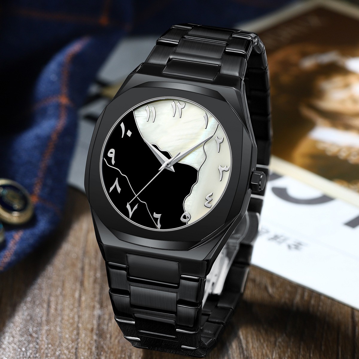 Smartwatch Trending Watches For Men - นาฬิกาผู้ชายเทรนด์ธุรกิจสายสแตนเลสนาฬิกาควอทซ์กันน้ำนาฬิกาหน้าปัดสองสีทันสมัยสำหรับผู้ชาย