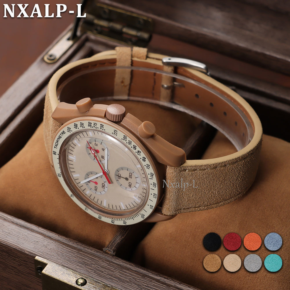 Omega Watch Speedmaster - สายหนังวัวแท้แบบนุ่มสไตล์วินเทจ ขนาด 20 มม. 22 มม.