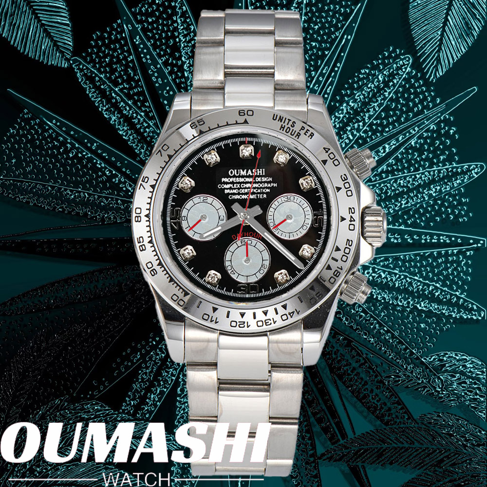 Chronograph Sport Watch - นาฬิกาหรู VK63 ขนาด 39.3 มม. ควอตซ์