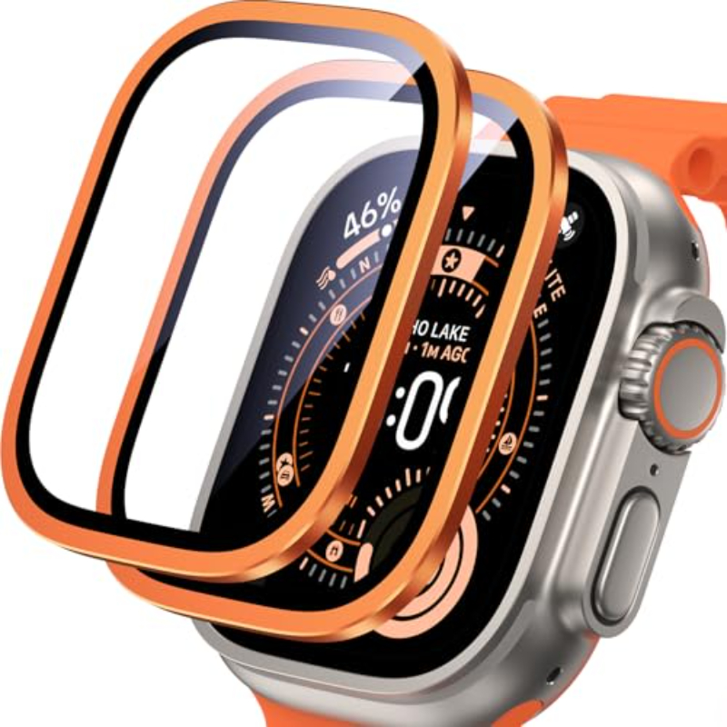 2PCS HD กระจกนิรภัยโลหะสำหรับแ - Smartwatch Apple Watches For Women บทวิจารณ์และราคา