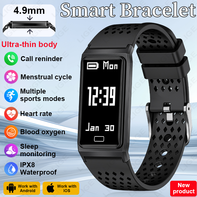 สมาร์ทบราซเล็ทบางเฉียบ 4.9 มม. - Smartwatch Slim Watches For Men บทวิจารณ์และราคา