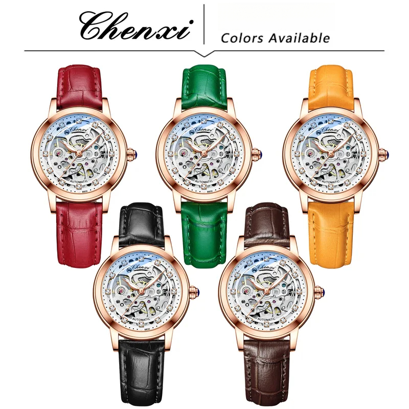นาฬิกาข้อมือผู้หญิงแฟชั่น ระบบ - Skeleton Mechanical Watch บทวิจารณ์และราคา