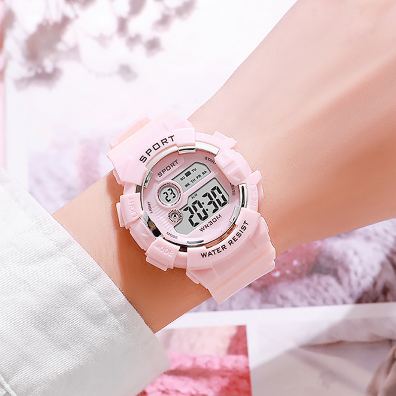 แฟชั่นนาฬิกาเด็กส่องสว่างกันน้ - Smartwatch Watches Girls บทวิจารณ์และราคา