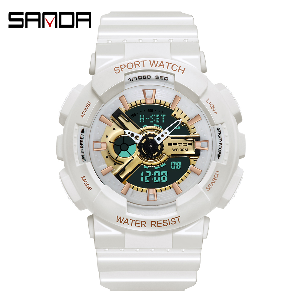 แฟชั่น Sanda แบรนด์กีฬากลางแจ้ - Chronograph Sport Watch บทวิจารณ์และราคา