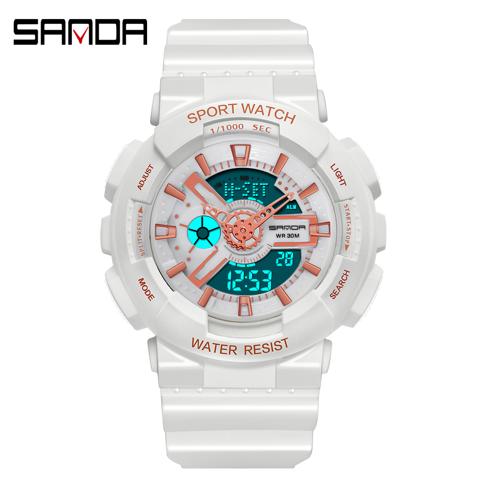 แฟชั่น Sanda แบรนด์กีฬากลางแจ้ - Chronograph Sport Watch บทวิจารณ์และราคา