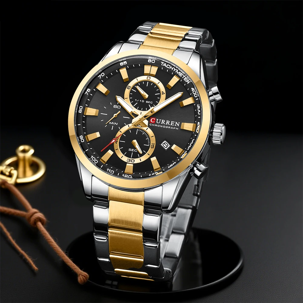 CURREN ลำลองควอตซ์โครโนสปอร์ตน - Chronograph Sport Watch บทวิจารณ์และราคา
