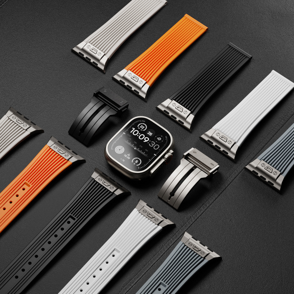 สายซิลิโคนสำหรับ Apple Watch U - Smartwatch Slim Watches For Men บทวิจารณ์และราคา