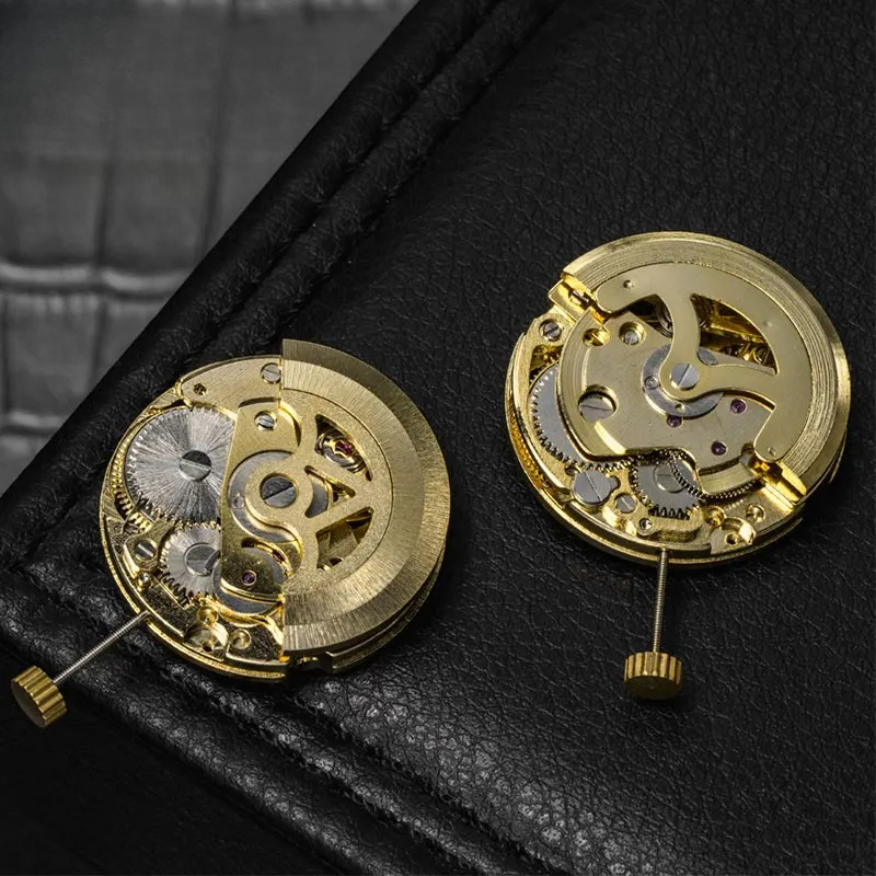 กลไกนาฬิกา Gold Skeleton ขนาด  - Skeleton Mechanical Watch บทวิจารณ์และราคา