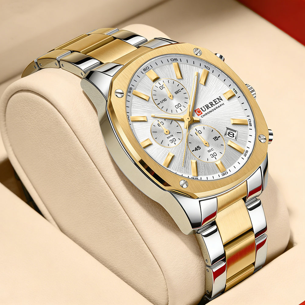 CURREN นาฬิกาสปอร์ตสำหรับผู้ชา - Chronograph Sport Watch บทวิจารณ์และราคา