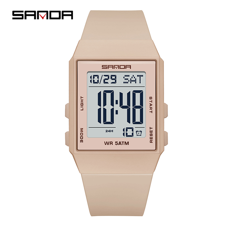 SANDA 6363 นาฬิกาดิจิทัลแฟชั่น - Chronograph Sport Watch บทวิจารณ์และราคา