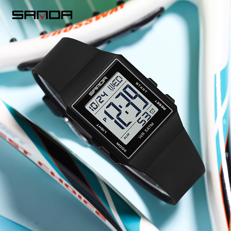 SANDA 6363 นาฬิกาดิจิทัลแฟชั่น - Chronograph Sport Watch บทวิจารณ์และราคา